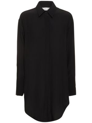 Šilkinė marškiniai Victoria Beckham juoda
