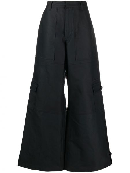 Pantaloni cargo cu talie înaltă cu croială lejeră Marc Jacobs negru