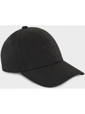 Czarna czapka z daszkiem Emporio Armani