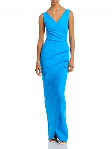 Платье без рукавов с v-образным вырезом Chiara Boni La Petite Robe синее