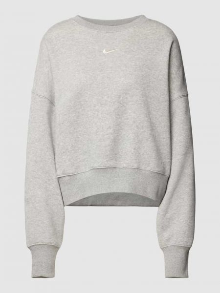 Bluza z kapturem oversize polarowa Nike szara
