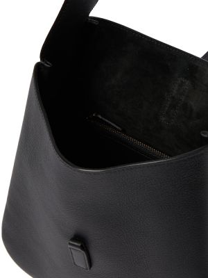 Kožená nákupná taška Saint Laurent čierna