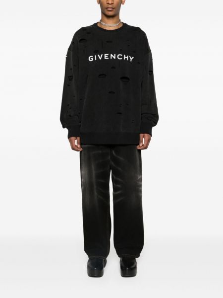 Zerrissener sweatshirt aus baumwoll Givenchy schwarz