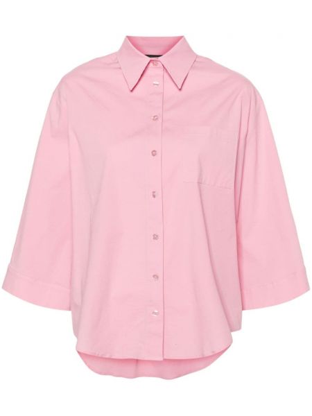 Bavlněná košile Federica Tosi růžová