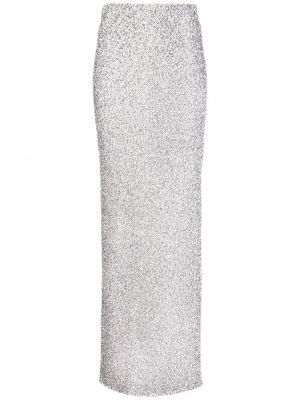 Křišťálové dlouhá sukně Coperni stříbrné