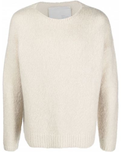 Плетен пуловер с кръгло деколте Ramael бяло