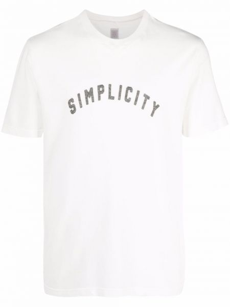 Camiseta con estampado Eleventy blanco