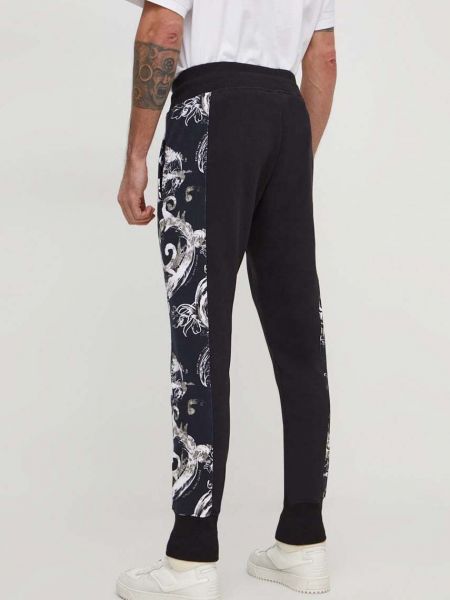 Bavlněné sportovní kalhoty Versace Jeans Couture černé