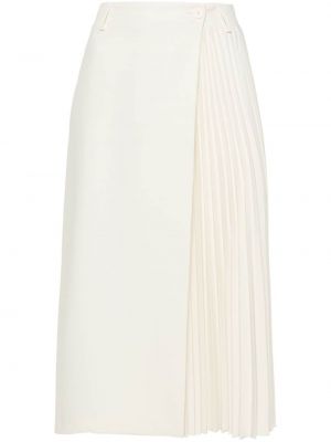 Plisované midi sukně Semicouture bílé