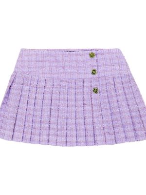 Tweed sidehame tytöille Versace Kids violetti