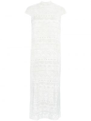 Μάξι φόρεμα με διαφανεια με δαντέλα Eres λευκό