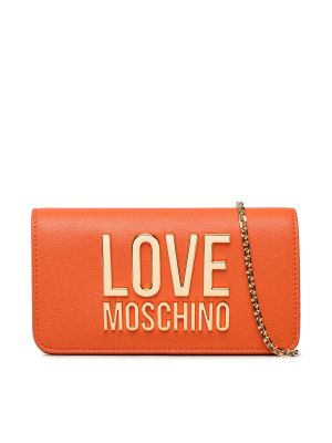 Listová kabelka Love Moschino oranžová