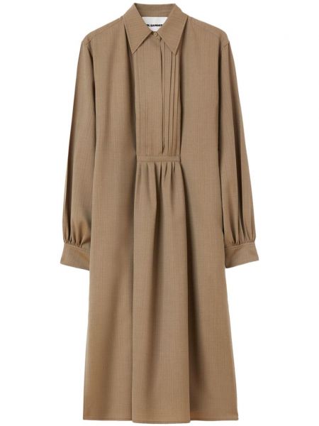 Robe droite en laine Jil Sander