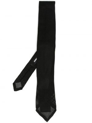 Priehľadná hodvábna kravata Dsquared2 čierna