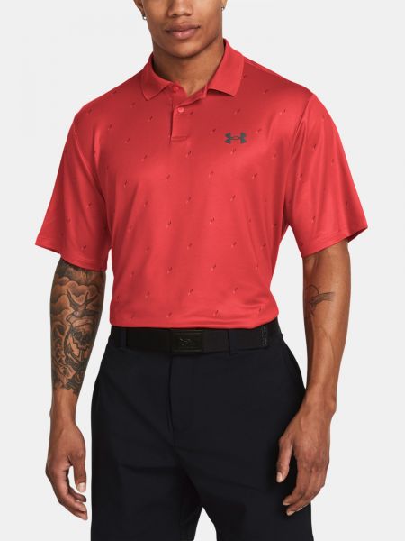 Polo majica s printom Under Armour crvena