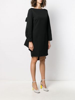 Oversized koktejlové šaty s mašlí Nina Ricci černé