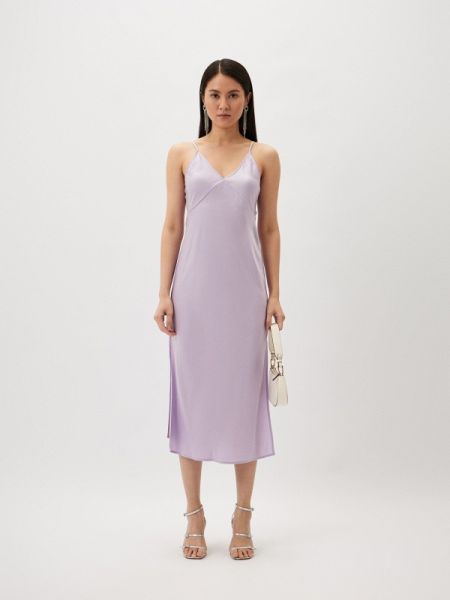 Платье Armani Exchange фиолетовое