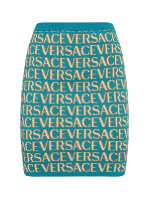 Žakárová pletené sukňa s vysokým pásom Versace