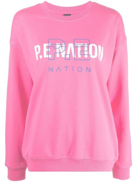 Trykt sweatshirt P.e Nation rosa