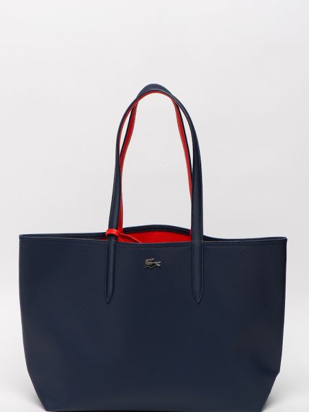 Кожаная сумка Lacoste синяя
