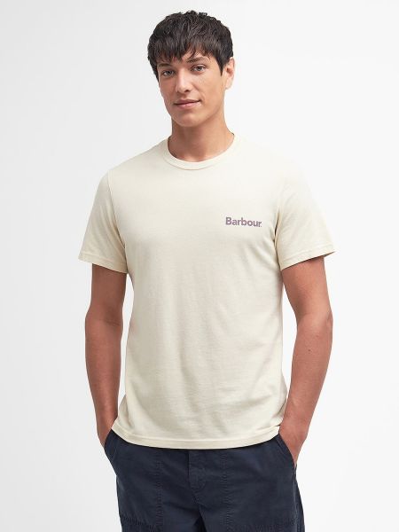Camiseta manga corta de cuello redondo Barbour beige