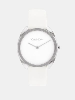 Кожаные часы Calvin Klein белые