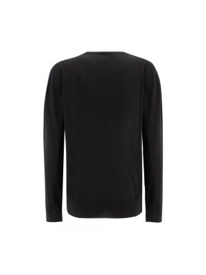 Jersey de seda de cachemir de tela jersey Kiton negro