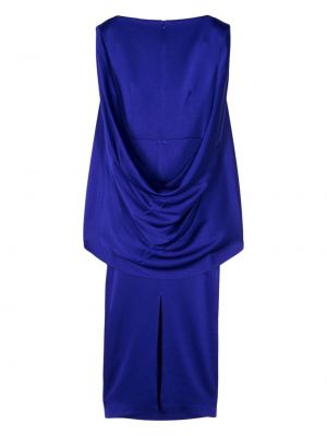 Sukienka koktajlowa drapowana Alex Perry niebieska