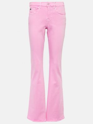 Хлопковые брюки с коротким рукавом Ag Jeans розовые
