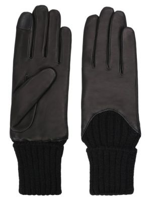 Кожаные перчатки Agnelle черные