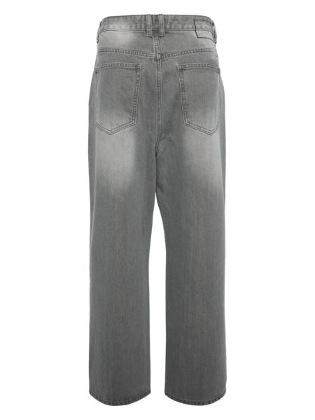 Jeans taille haute large Studio Tomboy gris