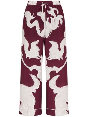 Pantaloni cu imagine cu imprimeu abstract cu croială lejeră Valentino Garavani