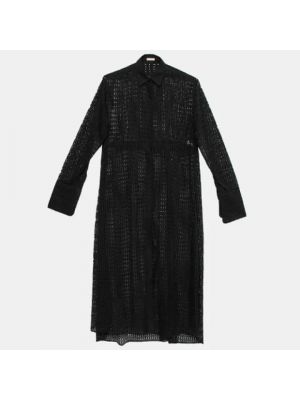 Sukienka bawełniana Alaïa Pre-owned czarna