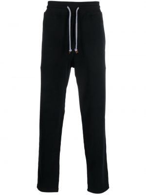 Pantaloni sport din bumbac Brunello Cucinelli negru