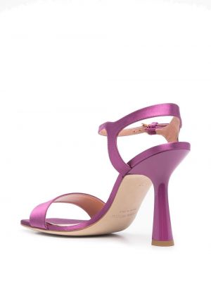 Sandály na podpatku Alberta Ferretti fialové