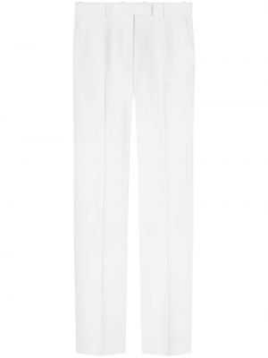 Pantaloni cu picior drept Versace alb