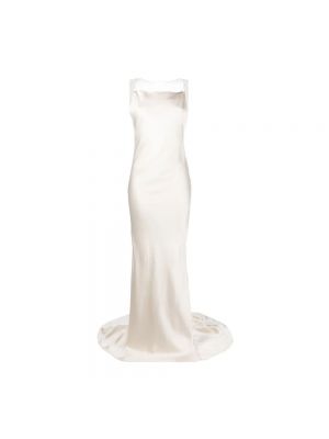 Jedwabna sukienka Maison Margiela biała