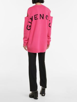 Μάλλινος ζακέτα Givenchy ροζ