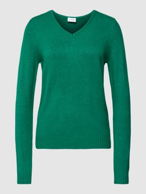 Dzianinowy sweter Vila zielony