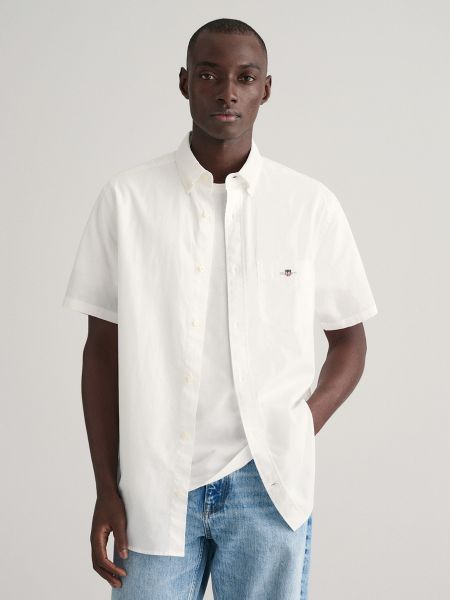 Camisa manga corta con bolsillos Gant blanco