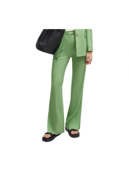 Spodnie slim fit Boss zielone