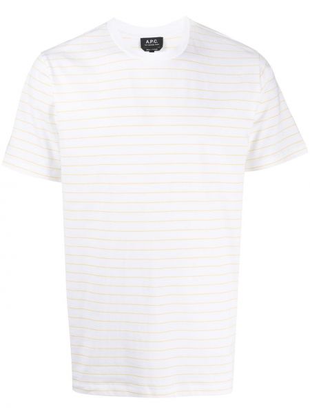 Camiseta a rayas A.p.c. blanco