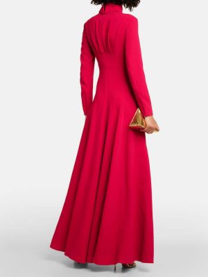 Robe mi-longue en crêpe Emilia Wickstead rouge