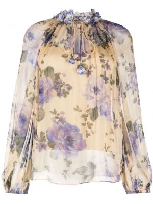 Bluză cu model floral cu imagine Zimmermann