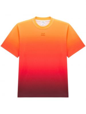 Gradienta krāsas t-krekls ar izšuvumiem Courreges