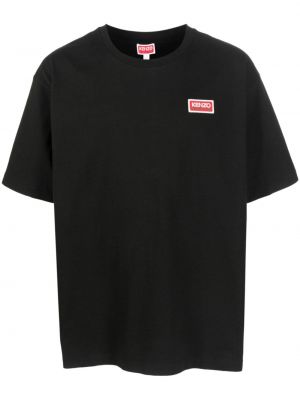 Bavlnené tričko s potlačou Kenzo čierna