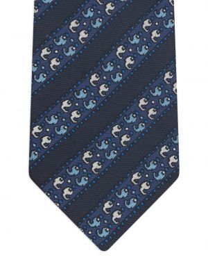 Jedwabny krawat Etro niebieski