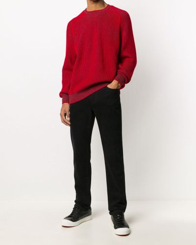 Jersey de tela jersey de cuello redondo Sease rojo