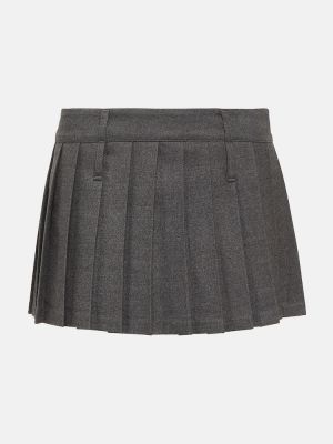 Mini falda plisada The Frankie Shop gris