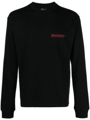Bombažni pulover s potiskom Gr10k črna